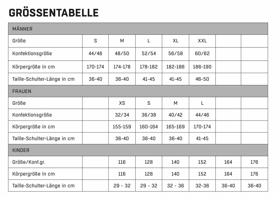 Alpina Size Chart